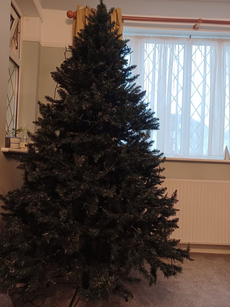 Christmas Tree, 7ft (2.1m) artificial, dark green colour, excellent condition
