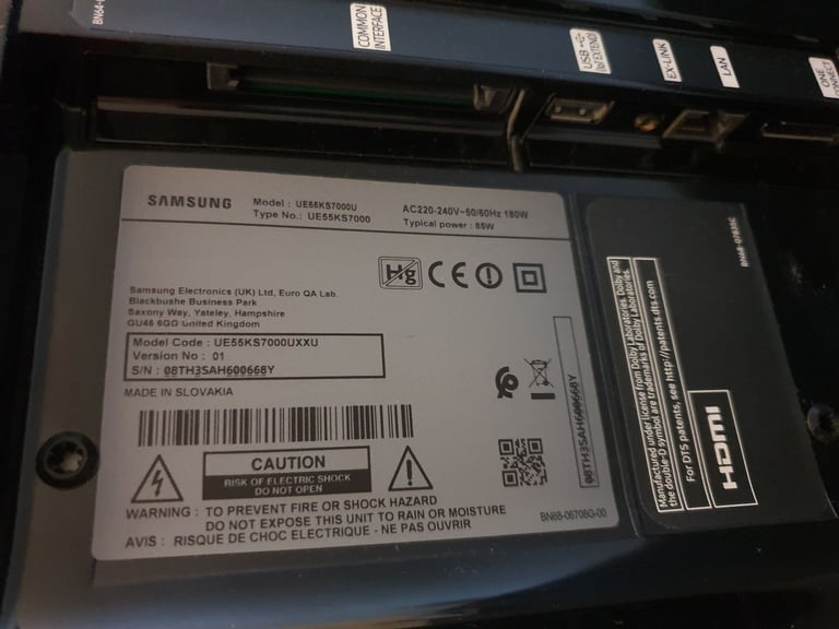 Spares or Repair! Samsung UE55KS7000 55-inch 4K Smart LED TV Great screen Remote