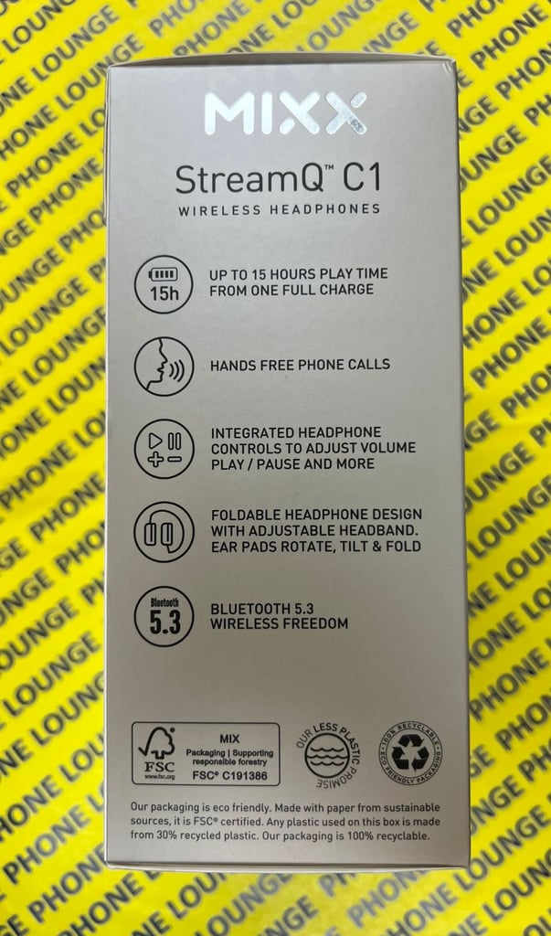 Mixx StreamQ C1 – Over-Ear Wireless Bluetooth Headphones