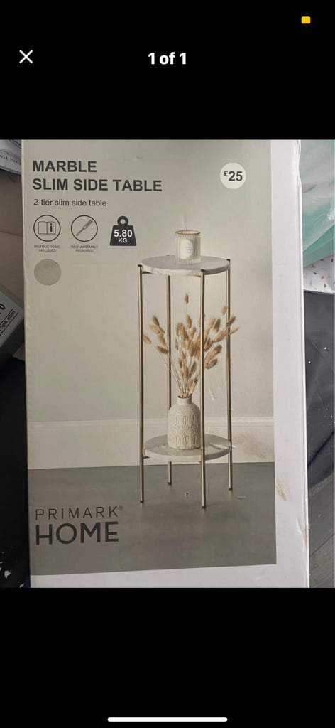 Marble slimSide table 