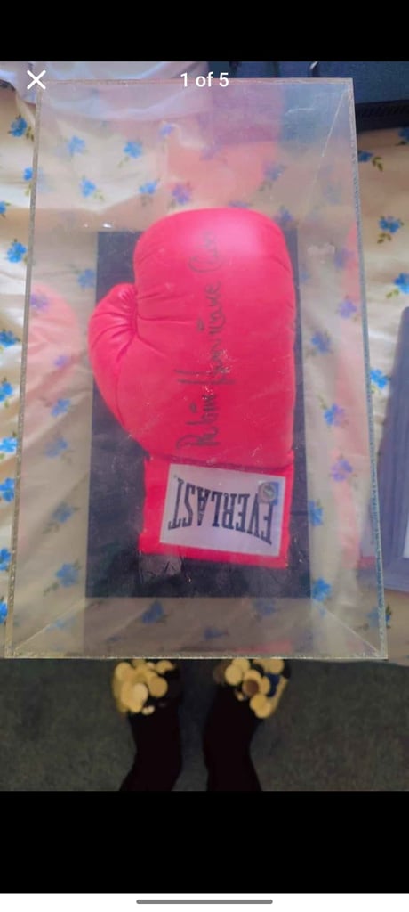 image for rubin hurricane carter signed glove