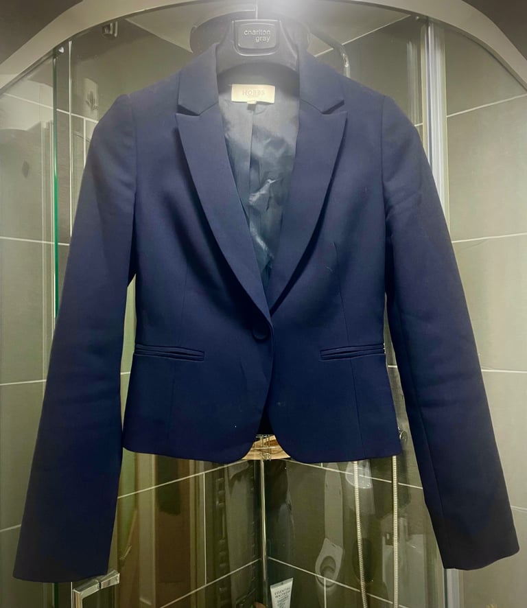 image for Hobbs dark blue black bolero fitted jacket 