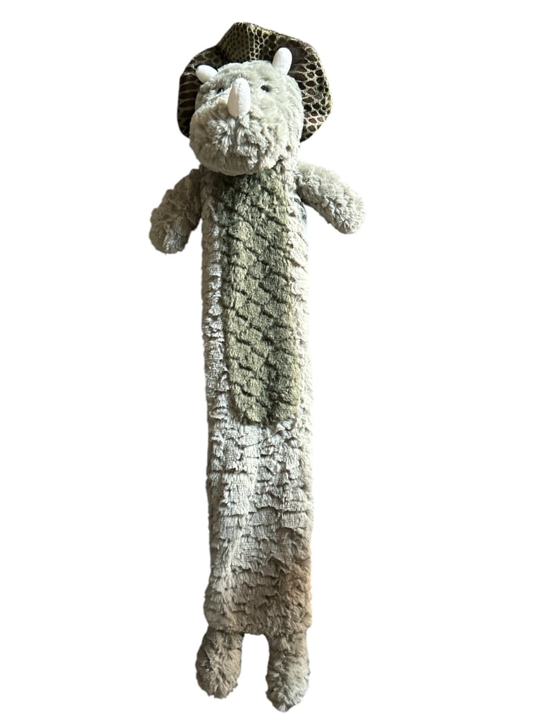 Hot Water Bottle Big Dreamers Childrens Animal Dinosaur Rhino Soft Plush 28x9”