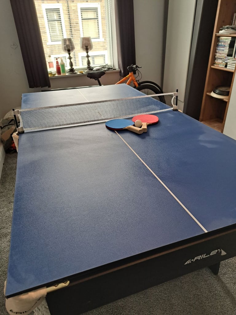 Riley snooker/ pool table folding legs/ top for table tennis. 
