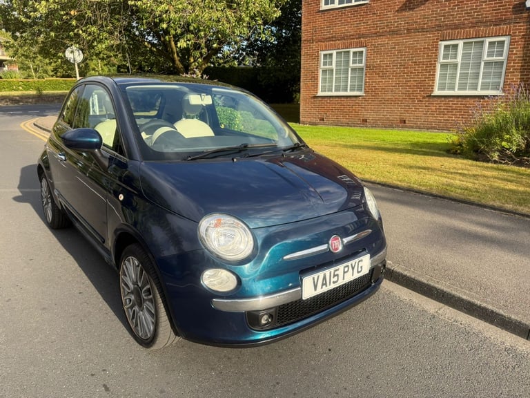 image for Fiat 500 1.2 Lounge Euro 6 (s/s) 3dr with 11 Months MOT&FSH&Panoramic Roof&Leather Seats&£35 Tax Yr