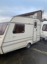 1999 compass Lyux 2 berth end kitchen light weight easy to tow 