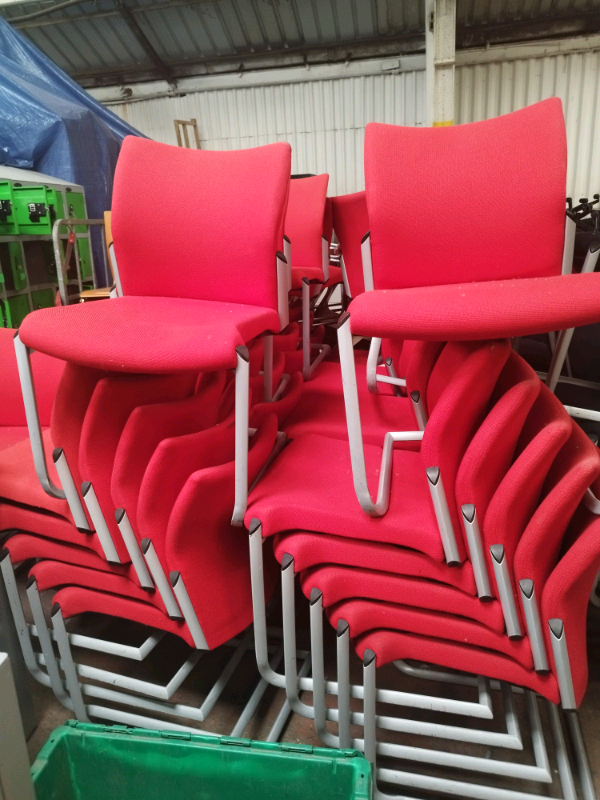 Red Stackable Canter Leaver Chairs 