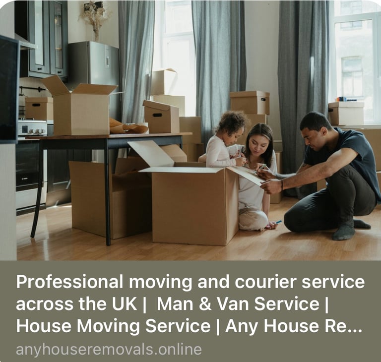 Man & Van Hire / House Moving Company | House Removals, 24/7 Man and Van Hire, Furniture Collection 