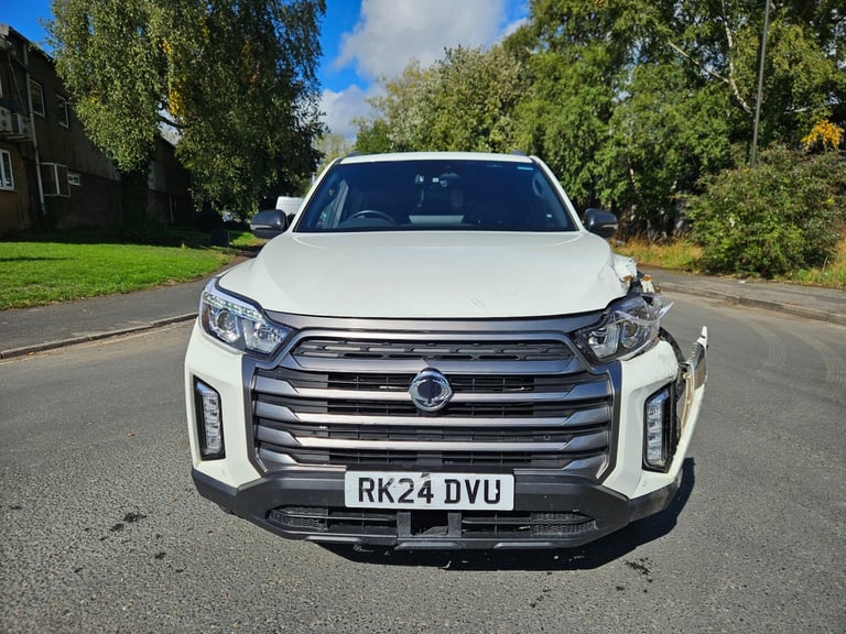 2024 24 KGM MUSSO 2.2 Double Cab Pick Up LWB Saracen Plus Auto Damaged Salvage