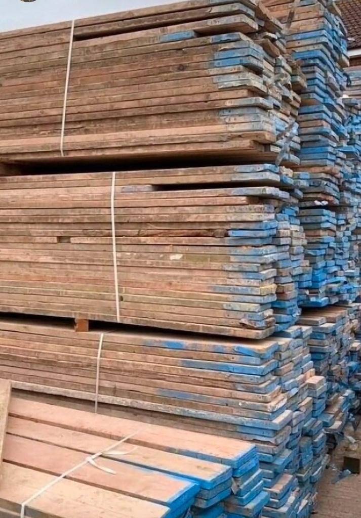 Timber reclaimed scaffolding boards 