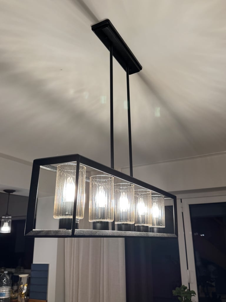 Large chandelier kitchen dining room light