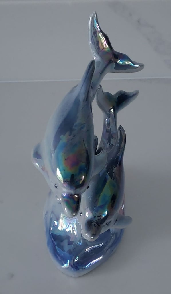 Ceramic Dolphin Figurine A024 16 cm Tall