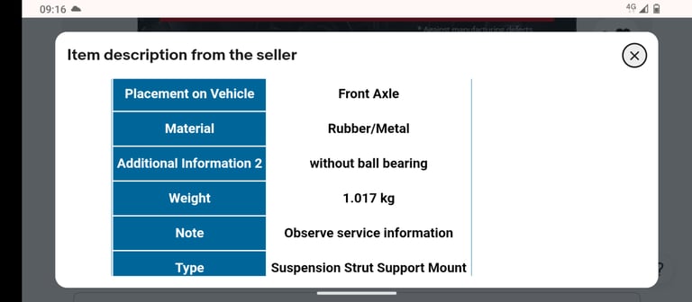 Top Strut Mounting X2 fits Kia Ceed ED 1.6D Front 06 to 12 D4FB 546101H000DS Febi