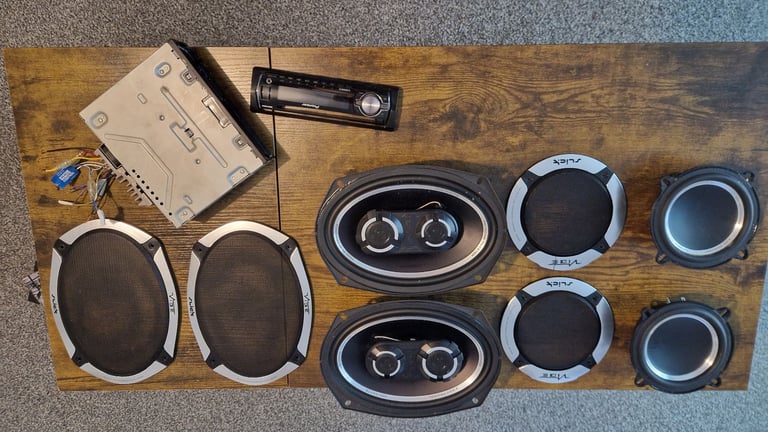 Vibe car audio soeakers and pioneer headunit