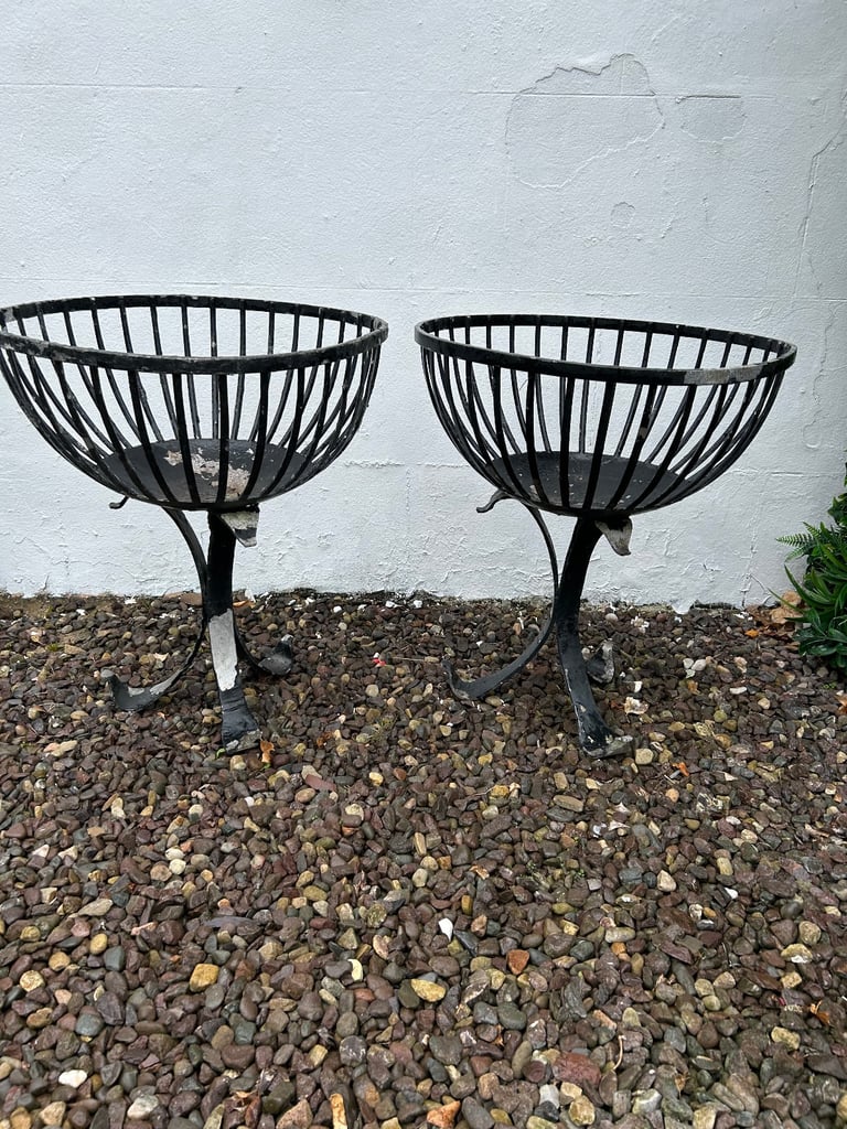 image for Two Metal Plant Holders 