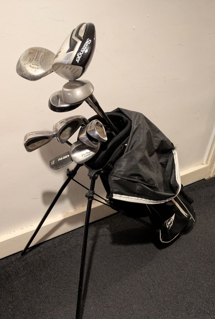 image for Full Golf Club Set + Stand Bag (Used, Great Starter Set) includes free balls and tees 