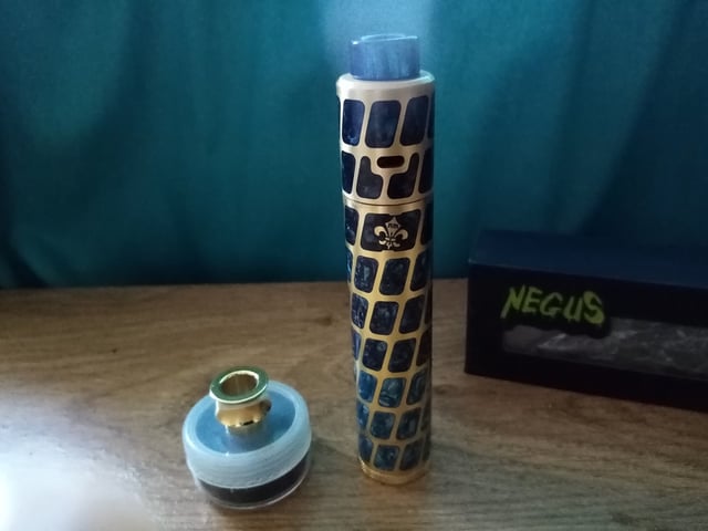 Negus & Son Mechanical Mech Vape Mod + Negus RDA Brass with 