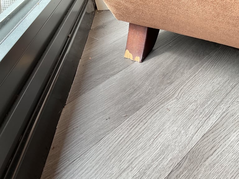 Brown/Tan Suede-Effect DFS Armchair