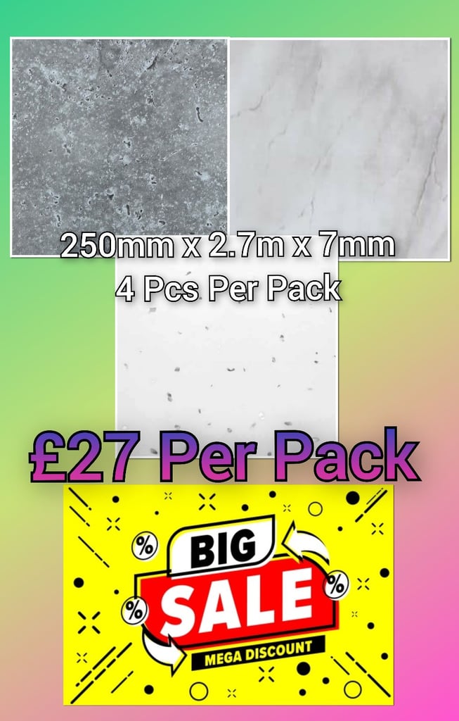 image for WETWALL ⚠️£27 SALE⚠️ Panel Bathrooms Kitchens salons rentals 