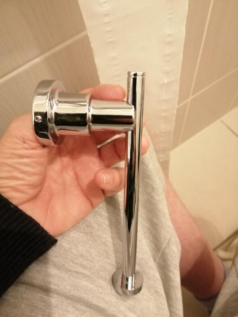 Chrome toilet roll holder 