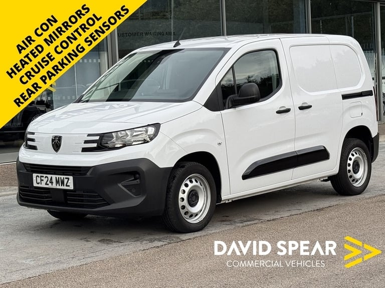 2024 Peugeot Partner Hdi 100ps 1000 Professional SWB Euro 6 with Air Con, Cruise &amp; Rear Senso...