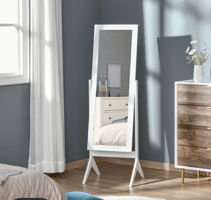 image for White Freestanding Full Length Mirror 
