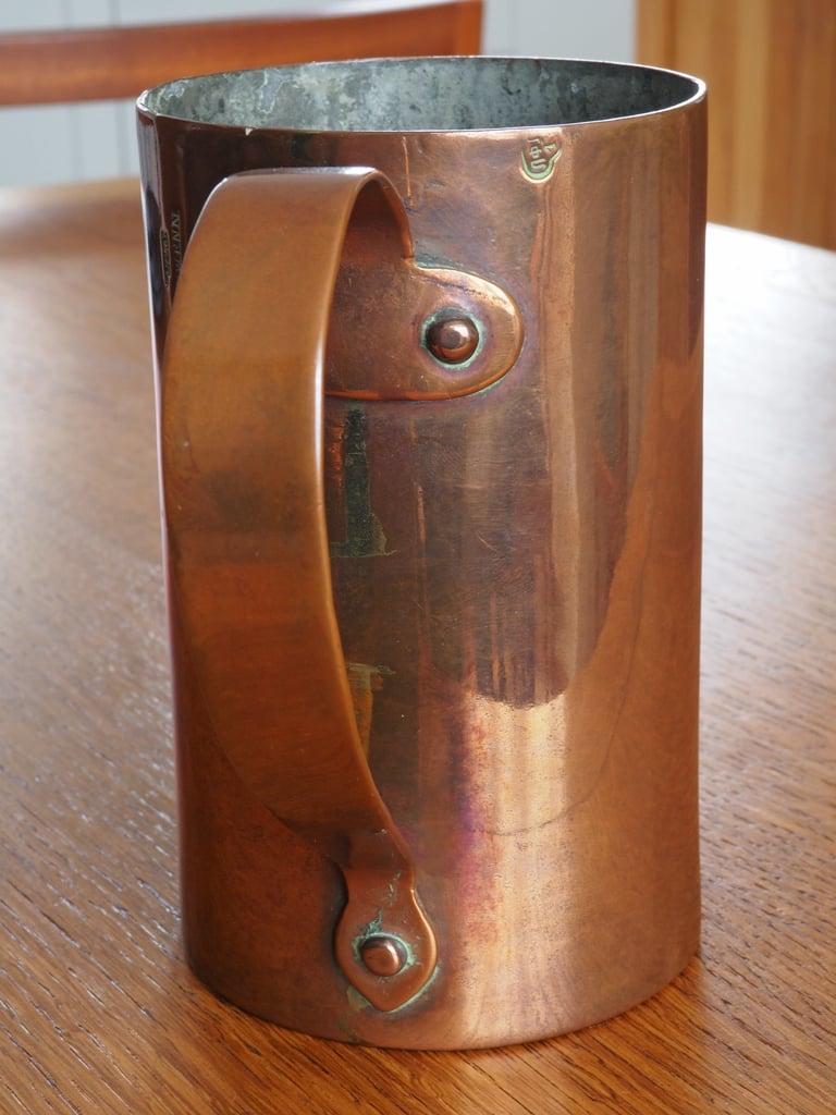 Antique Copper Tankard Russian - 1887 - EXCELLENT Condition