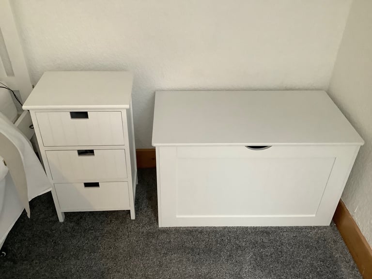 image for Small bed side table and toy/blanket chest