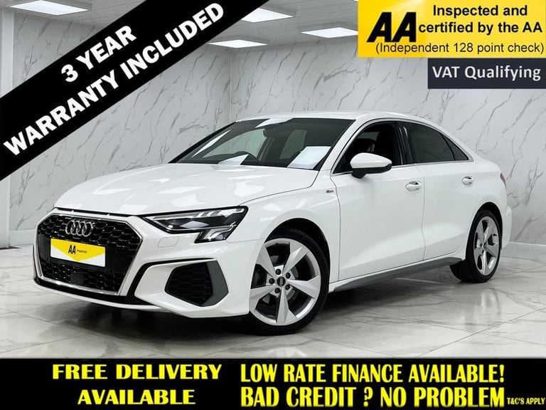 image for 2022 Audi A3 1.0 TFSI 30 S line Saloon 4dr Petrol S Tronic Euro 6 (s/s) (110 ps) Saloon Petrol Au...