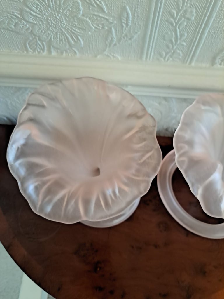 image for Pairs of Antique art deco satin glass vases.