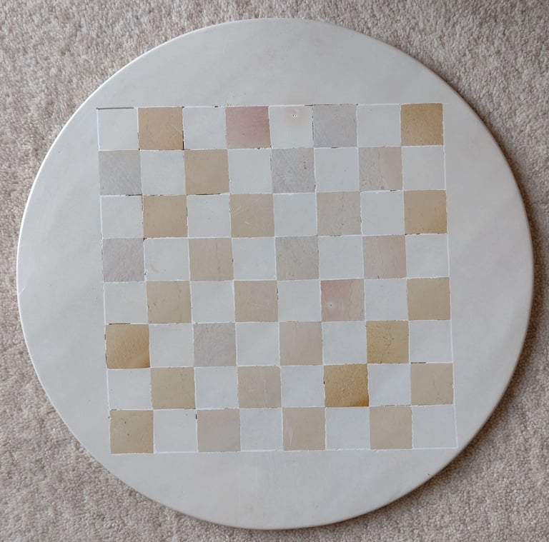 Chess set – African, soap stone chess set, 30cm diameter.   