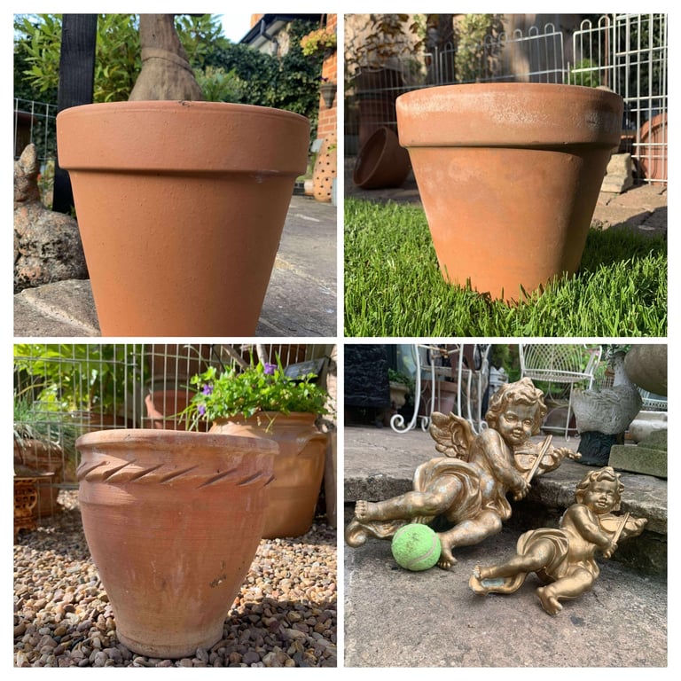 image for Plant pots & 2 garden cherubs £10 a picture 