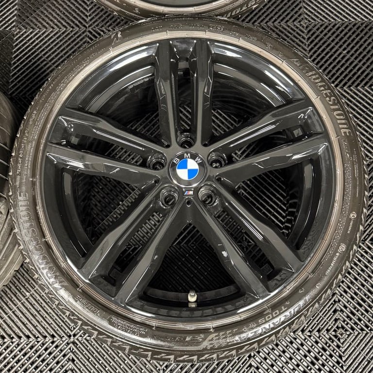 19" GENUINE BMW 3 SERIES 704 BLACK M SPORT F30 F31 F32 E90 E92 ALLOY WHEELS TYRES ALLOYS