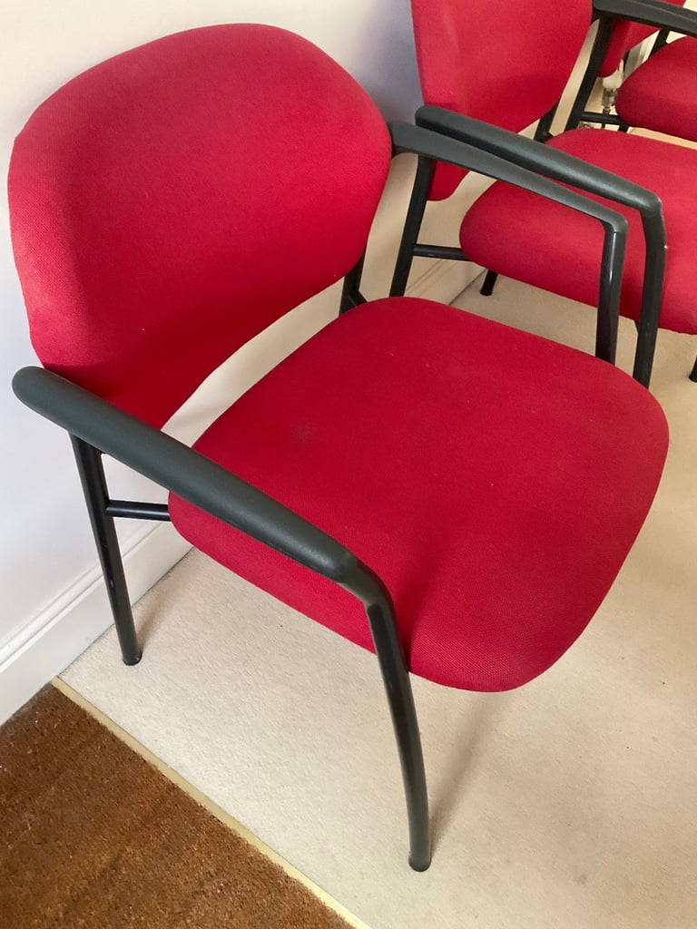 image for Red waiting room chairs