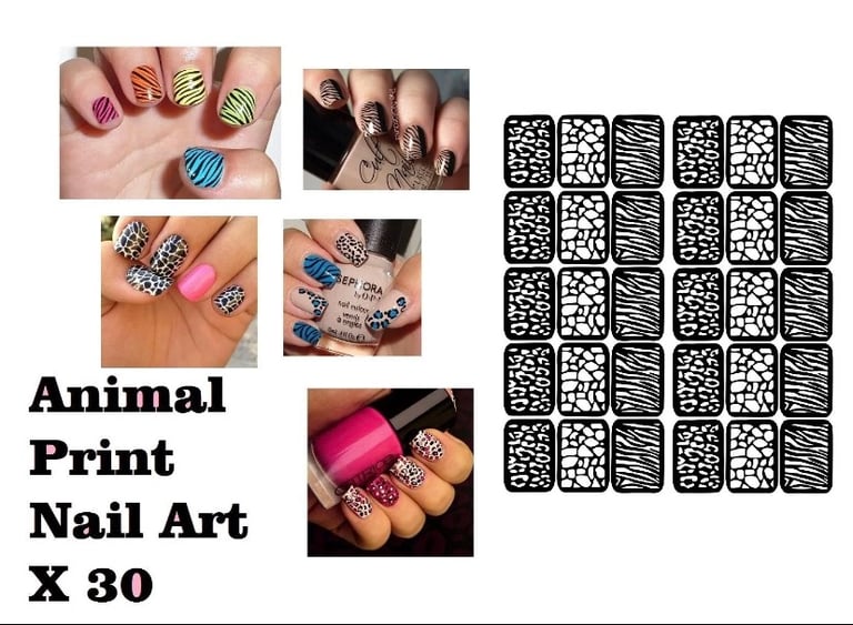 Safari animal print nail art decal stencil stickers | in Liverpool,  Merseyside | Gumtree