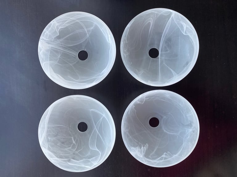 image for Replacement Glass Light Shades Set Of Four Frosted Glass