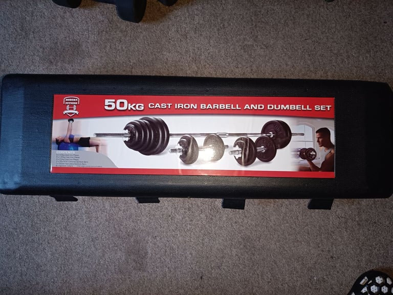 Excellent condition Home Workout Package! 50kg Weights + 2 Benches (Ready to Use)