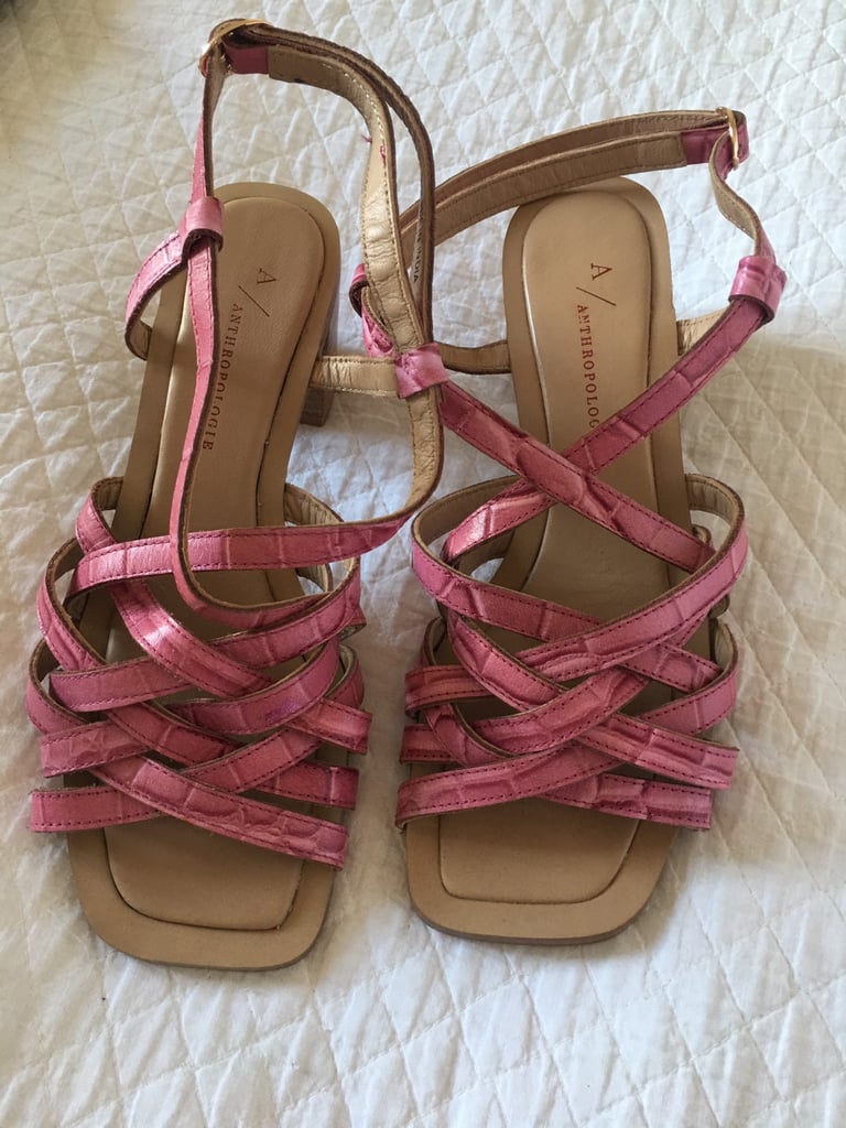 Anthropologie pink sandals 