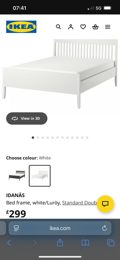 IKEA Idanas double bed - white