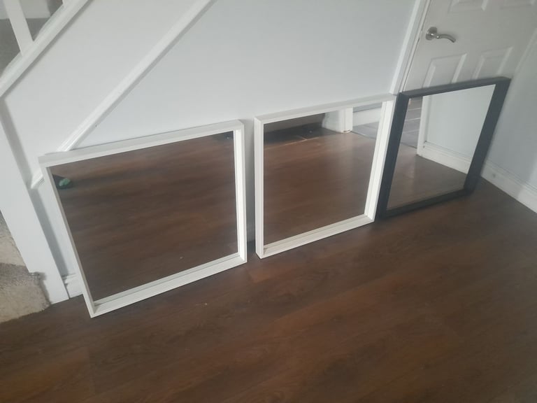 Three ( 3 ) Large Ikea NISSEDAL Square Mirrors . Each Measures 65 Cms x 65 Cms . £15 Each . 