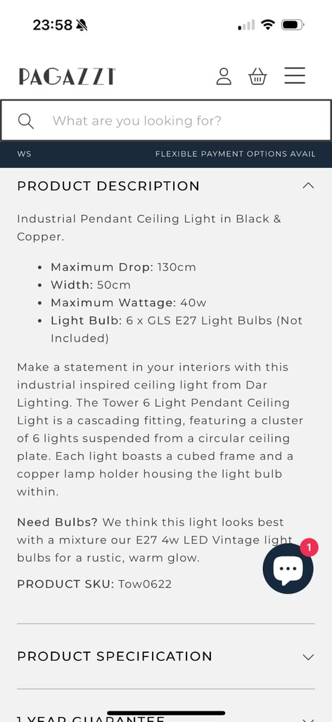 Modern ceiling light