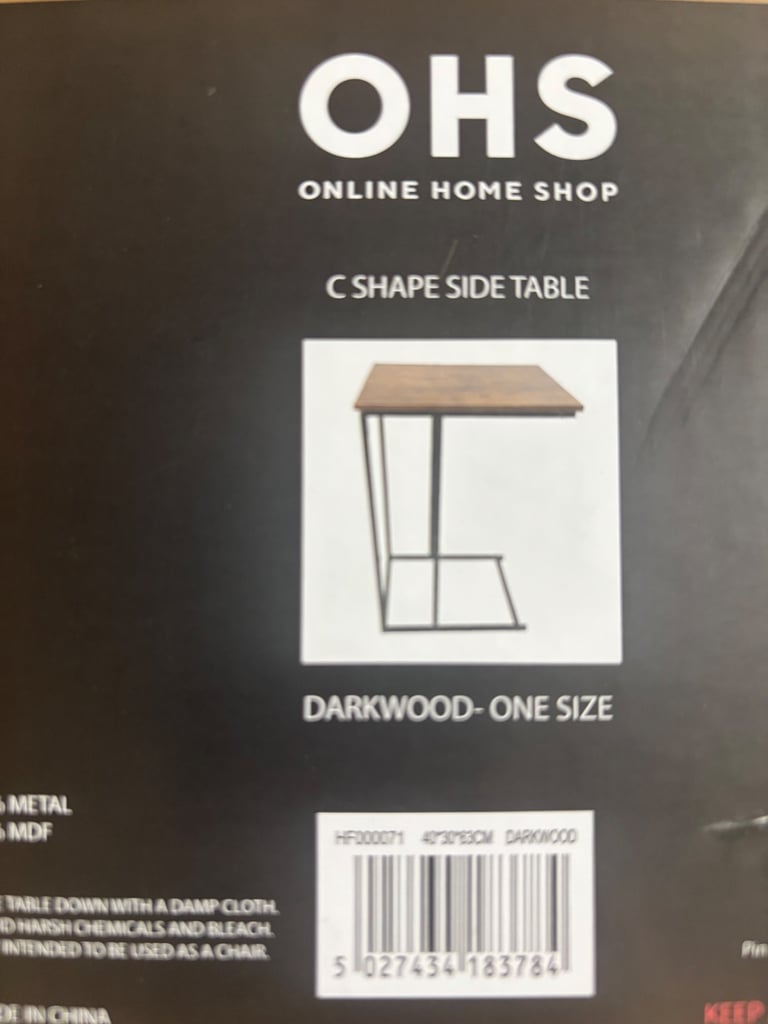 X2 c shaped side tables