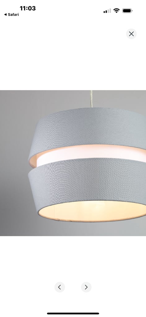 image for Light grey cylinder light shades 