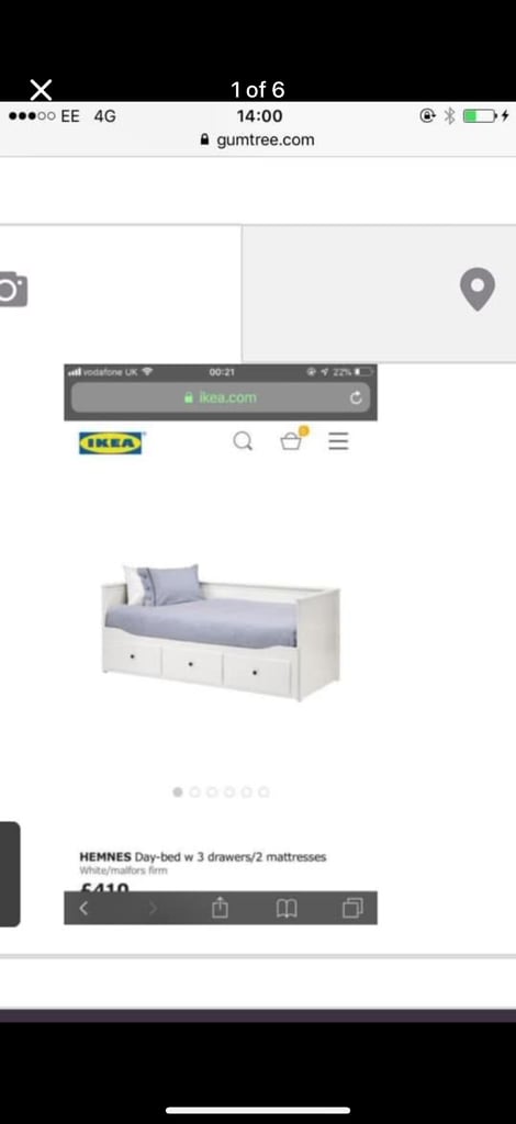 image for Ikea Hemnes bed that will extend to double bed great condition 
