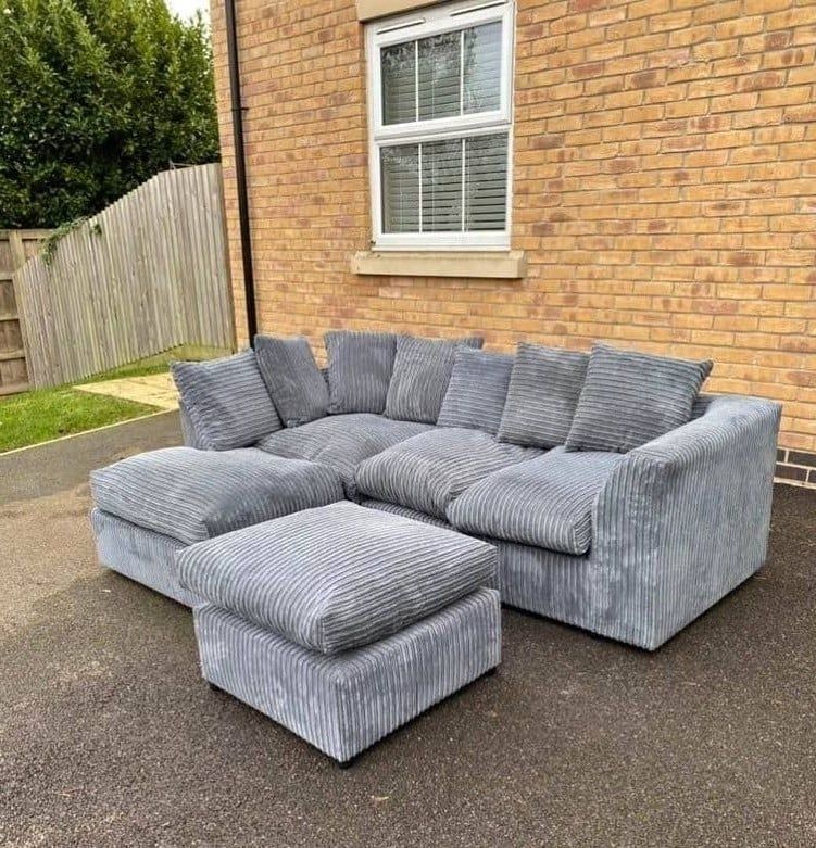 **EXPRESS DELIVERY** BRAND NEW PLUSH VELVET DYLAN CORNER SOFAS SET ON SPECIAL OFFER,