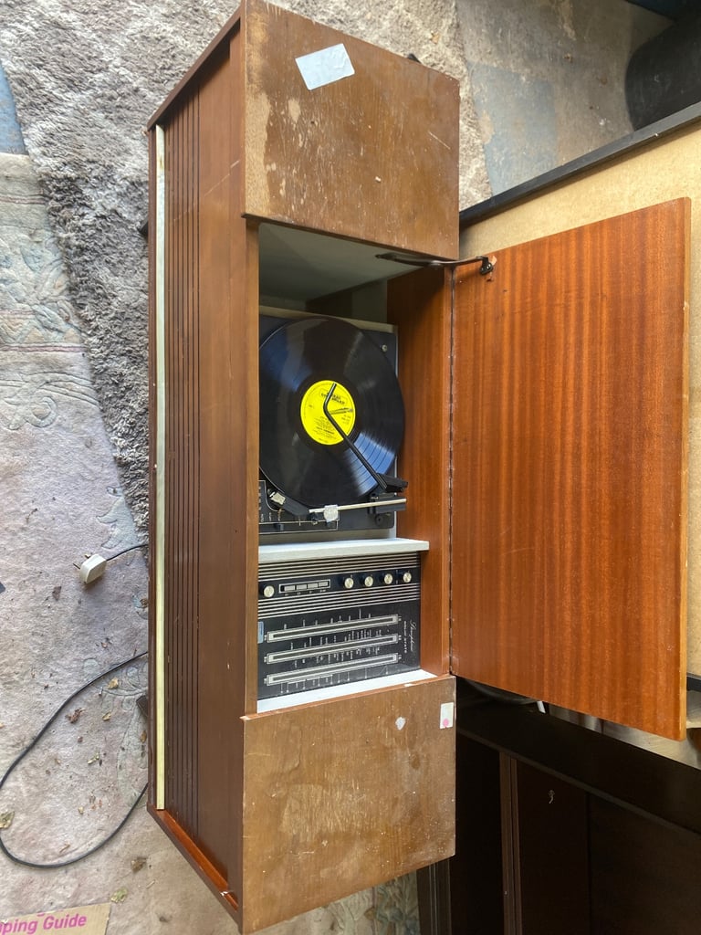 image for Vintage record side table