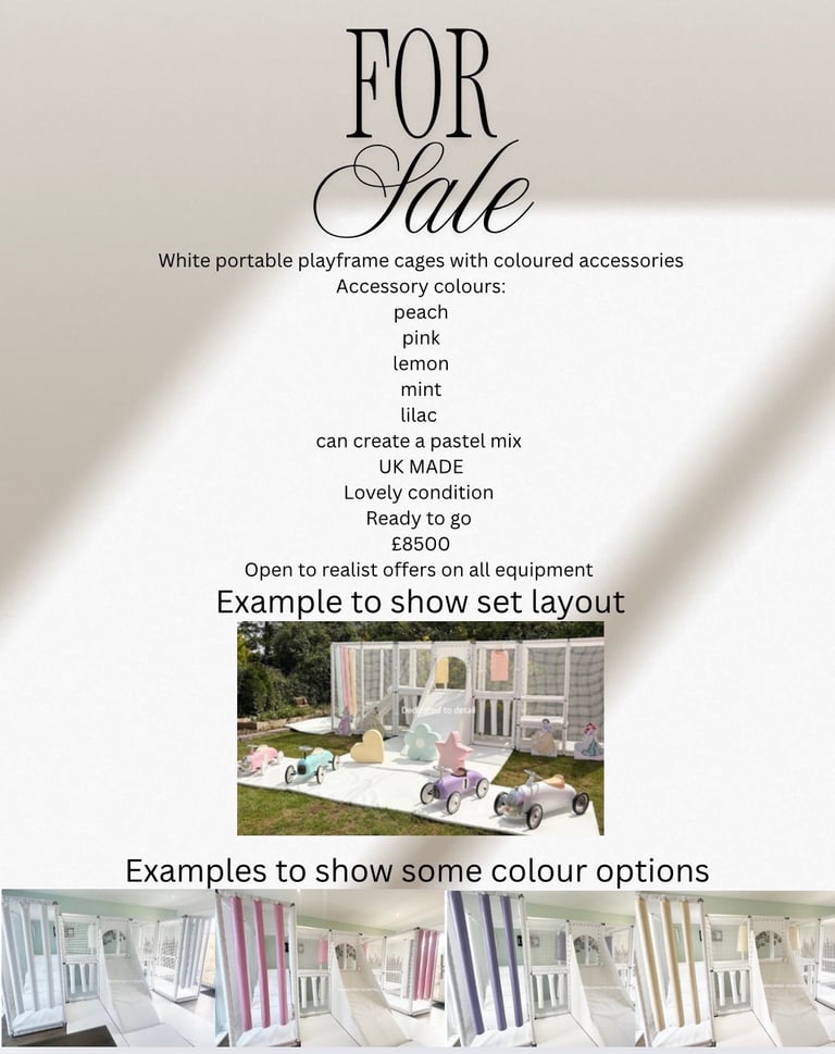 Soft play, bouncy castle and balloon business equipment for sale 