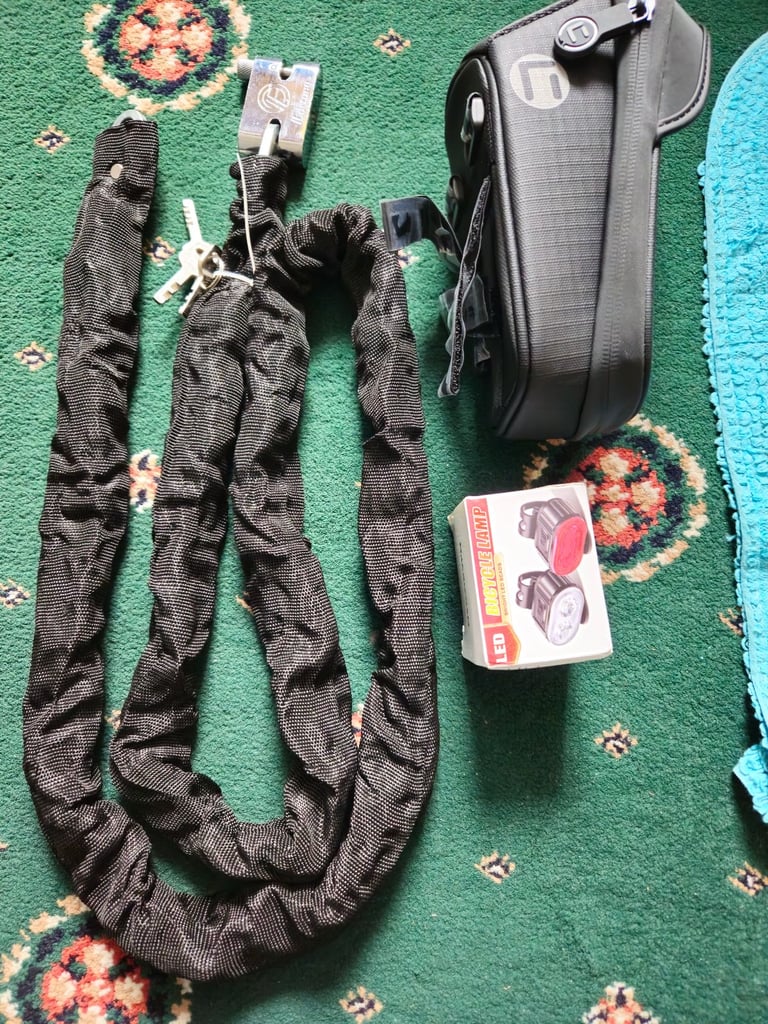 image for Bike chain lock With light and phone holders