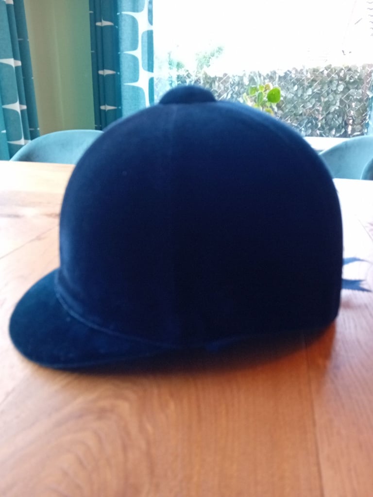 image for Champion CPX 3000 navy blue velvet horseriding hat
