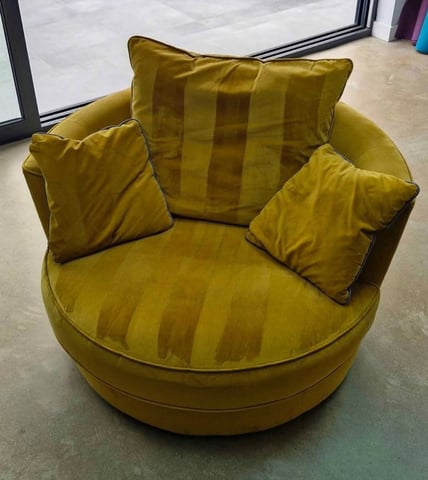 Mustard Yellow Circle Swivel Chair in Whetstone, Leicestershire